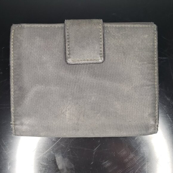 Prada Compact Bifold Wallet - Black Nylon w/ Triangle Prada Logo - Picture 4 of 16